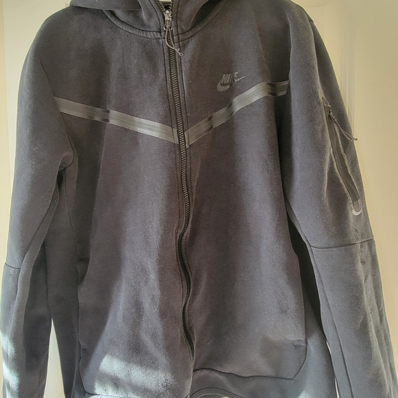 Nike Tech Black Zip-Up Hoodie
